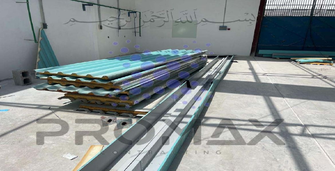 Dolphin Radiators Reroofing Works - metal roof waterproofing project by Promax in Dubai, UAE